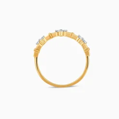 Gold Aurora Flower Lab Grown Diamond Ring