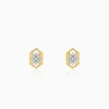 Gold Aurora Kiss Lab Grown Diamond Stud Earrings