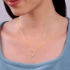 Gold Aurora Spark Lab Grown Diamond Pendant