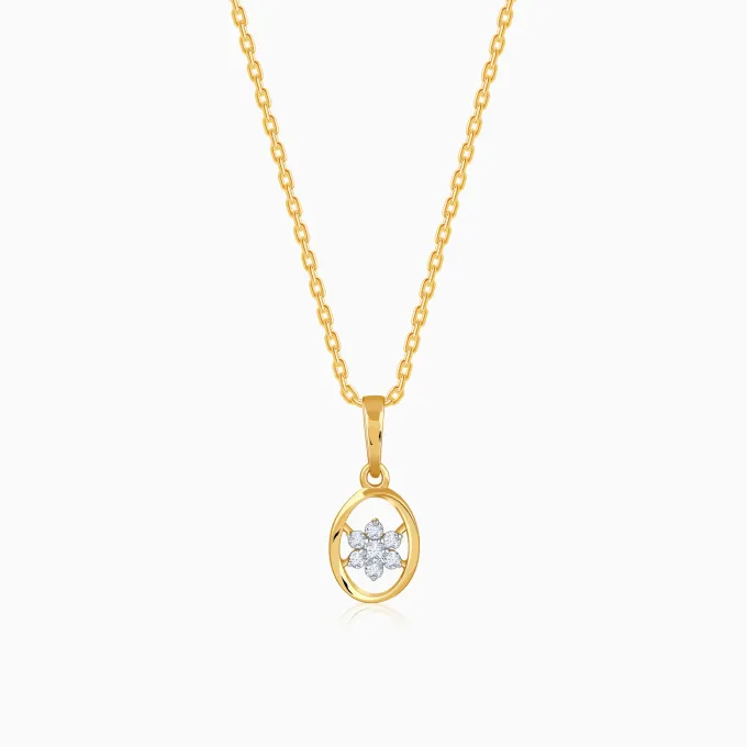 Gold Aurora Spark Lab Grown Diamond Pendant
