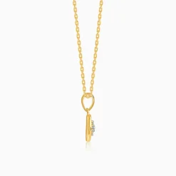 Gold Aurora Spark Lab Grown Diamond Pendant