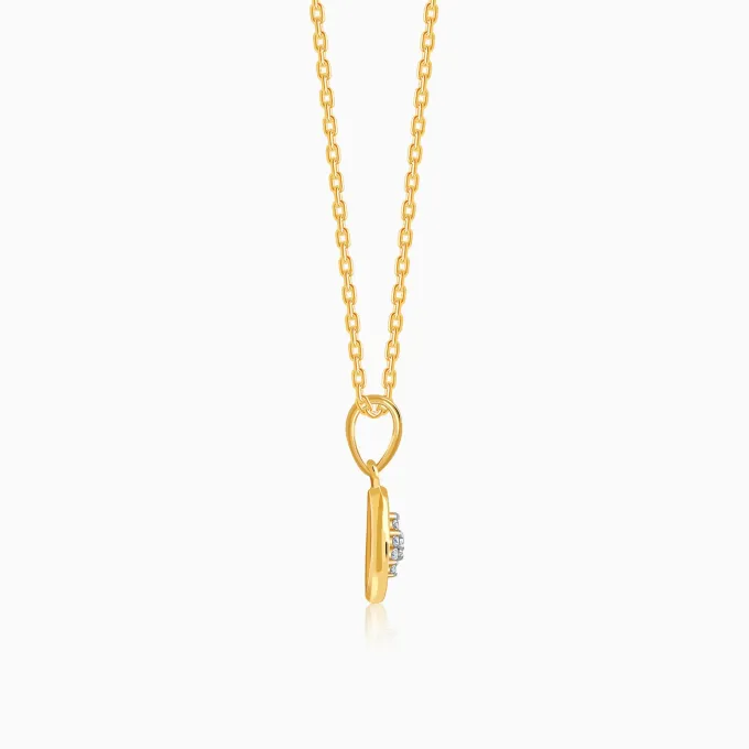 Gold Aurora Spark Lab Grown Diamond Pendant