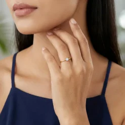 Gold Aurora Spark Lab Grown Diamond Ring (Size 12)