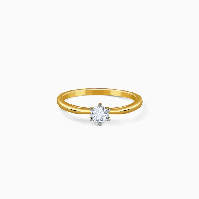 Gold Aurora Spark Lab Grown Diamond Ring (Size 12)