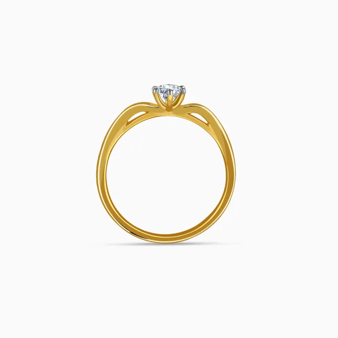 Gold Aurora Spark Lab Grown Diamond Ring (Size 12)