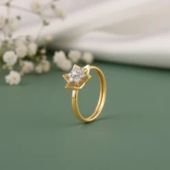 Gold Aurora Star Lab Grown Diamond Ring