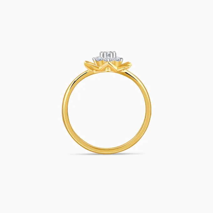 Gold Aurora Star Lab Grown Diamond Ring