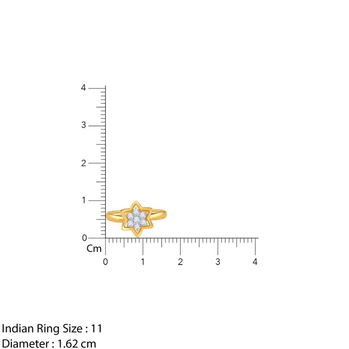 Gold Aurora Star Lab Grown Diamond Ring
