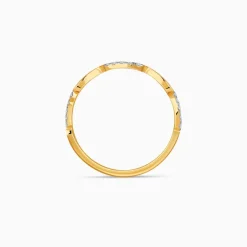 Gold Aurora Zigzag Lab Grown Diamond Ring
