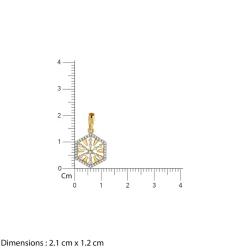 Gold Aurum Edge Lab Grown Diamond Pendant
