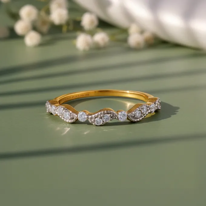 Gold Auryne Lab Grown Diamond Ring