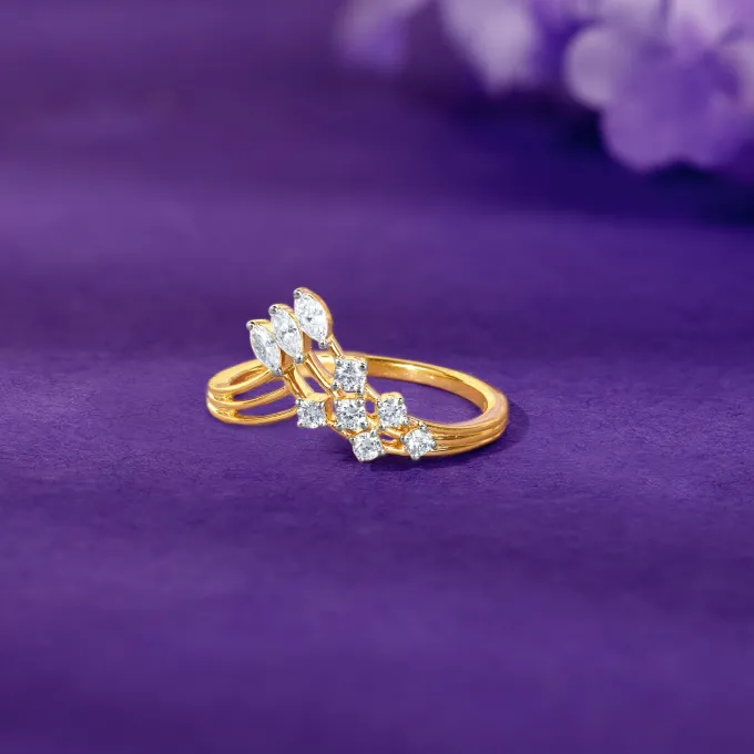 Gold Aveline Lab Grown Diamond Ring