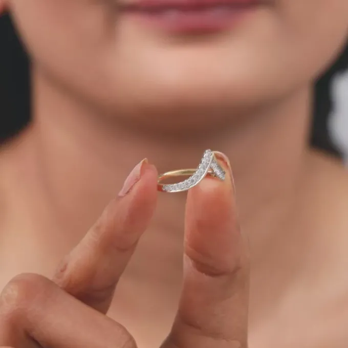 Gold Avira Lab Grown Diamond Ring