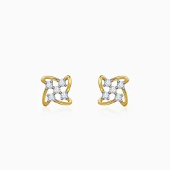 Gold Beigoma Lab Grown Diamond Studs