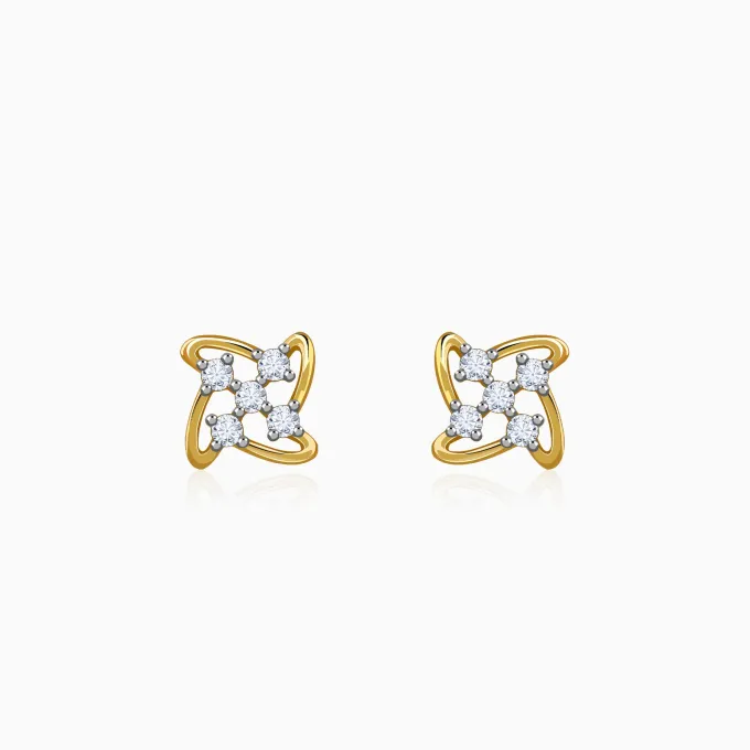 Gold Beigoma Lab Grown Diamond Studs