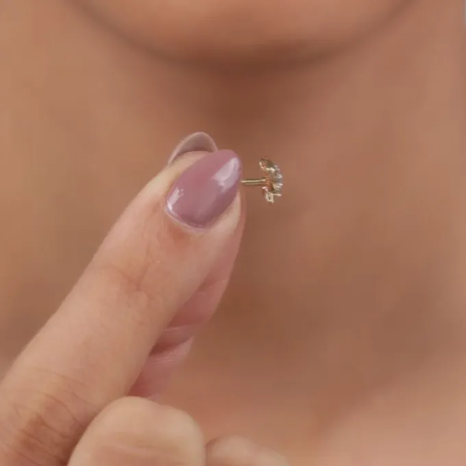 Gold Beigoma Lab Grown Diamond Studs