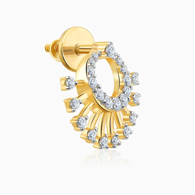 Gold Bella Aura Diamond Earrings