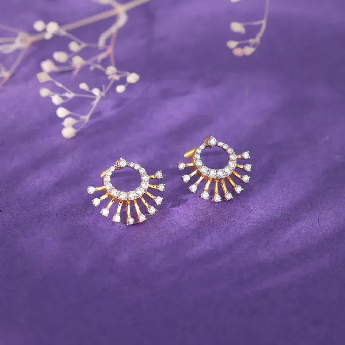 Gold Bella Aura Diamond Earrings