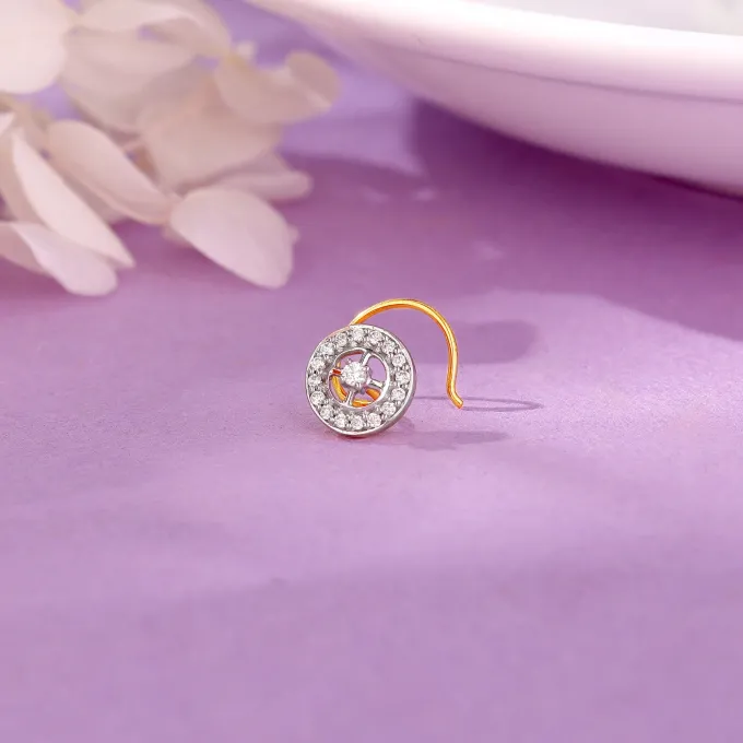 Gold Bliss Diamond Nose Pin
