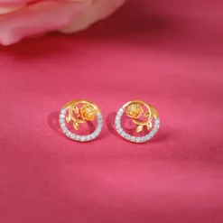 Gold Blissful Shine Lab Grown Diamond Stud Earrings