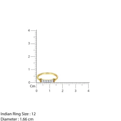 Gold Block Lab Grown Diamond Ring (Size 12)