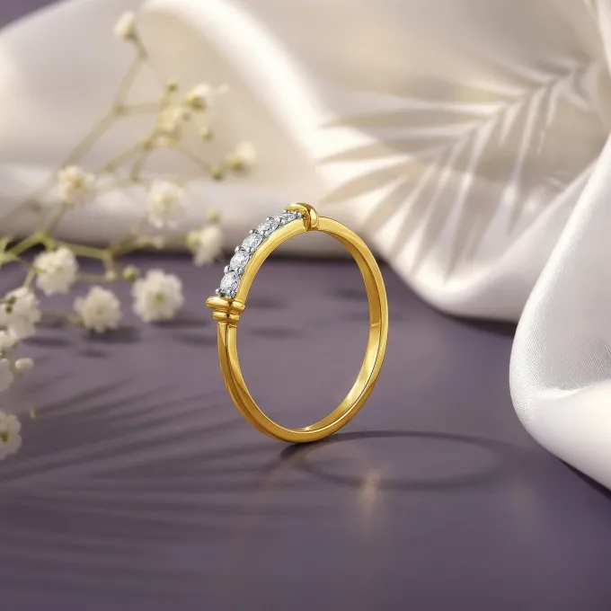 Gold Block Lab Grown Diamond Ring (Size 12)