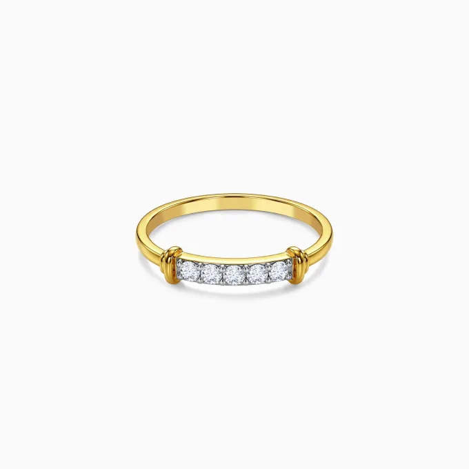 Gold Block Lab Grown Diamond Ring (Size 12)