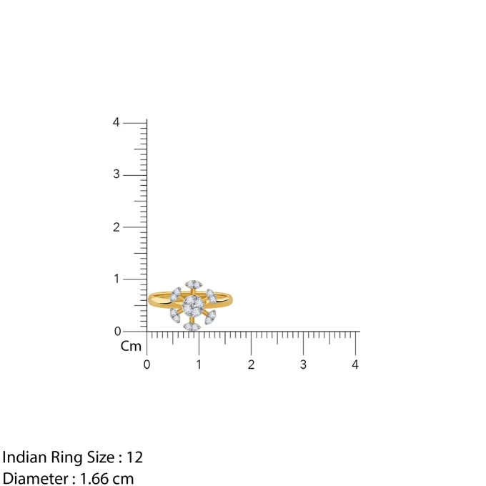 Gold Bloom Burst Lab Grown Diamond Ring