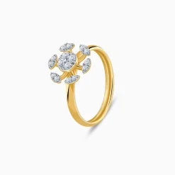 Gold Bloom Burst Lab Grown Diamond Ring