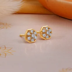 Gold Bloom Lab Grown Diamond Studs