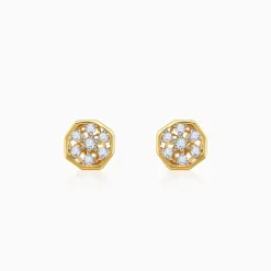 Gold Bloom Lab Grown Diamond Studs