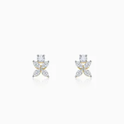 Gold Blooming Aura Lab Grown Diamond Earrings