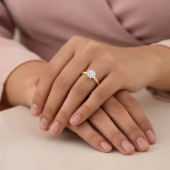 Gold Blooming Grace Lab Grown Diamond Ring