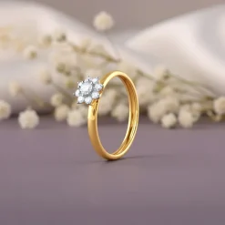 Gold Blooming Grace Lab Grown Diamond Ring