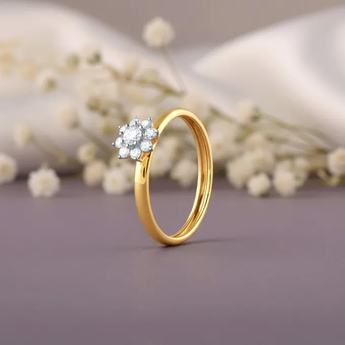 Gold Blooming Grace Lab Grown Diamond Ring