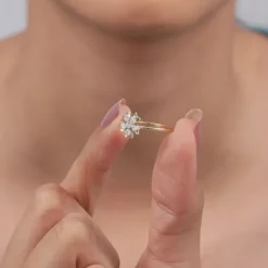 Gold Blooming Lab Grown Diamond Ring