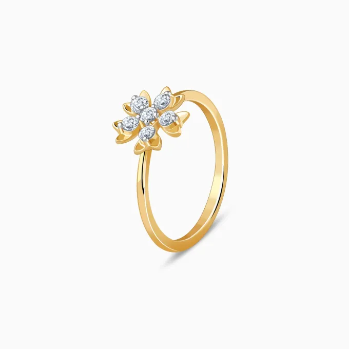 Gold Blooming Lab Grown Diamond Ring