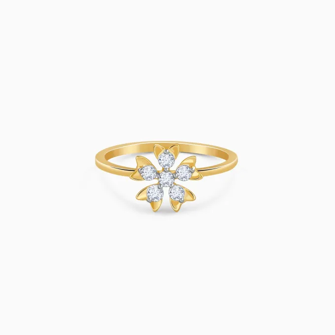 Gold Blooming Lab Grown Diamond Ring