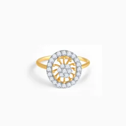 Gold Bloomwheel Lab Grown Diamond Ring