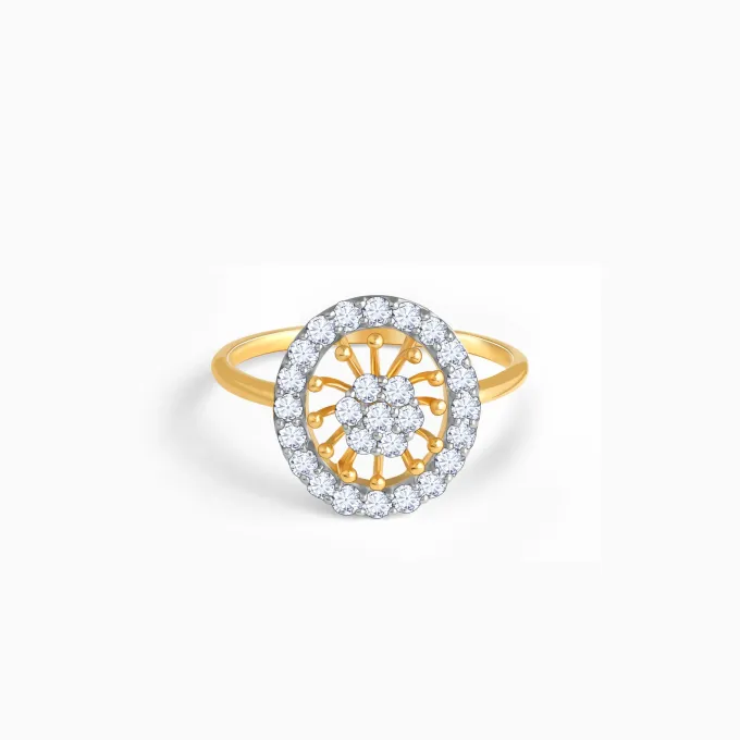Gold Bloomwheel Lab Grown Diamond Ring