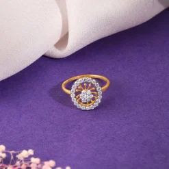 Gold Bloomwheel Lab Grown Diamond Ring