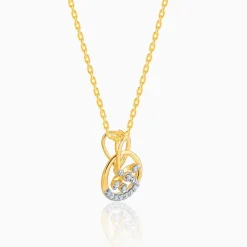 Gold Bloomy Diamond Pendant