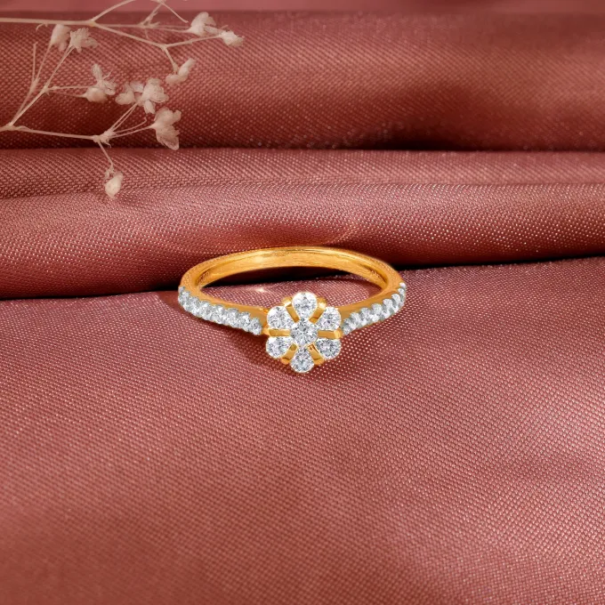 Gold Blossom Radiance Diamond Ring