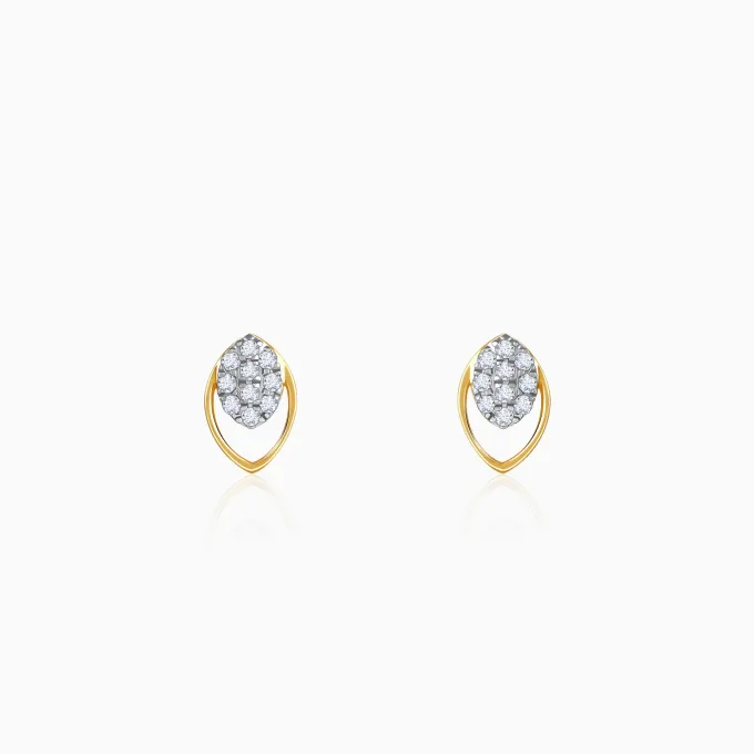 Gold Blush Loop Lab Grown Diamond Earrings