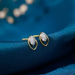 Gold Blush Loop Lab Grown Diamond Earrings