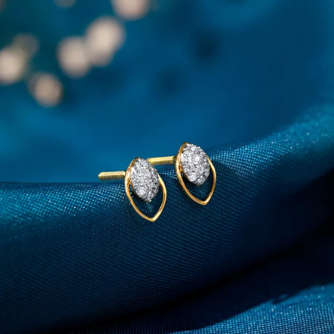 Gold Blush Loop Lab Grown Diamond Earrings