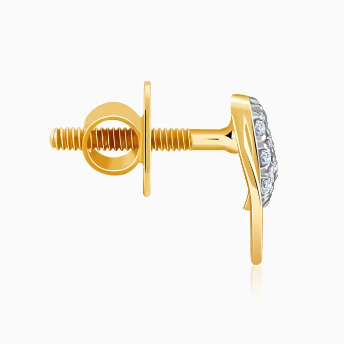 Gold Blush Loop Lab Grown Diamond Earrings