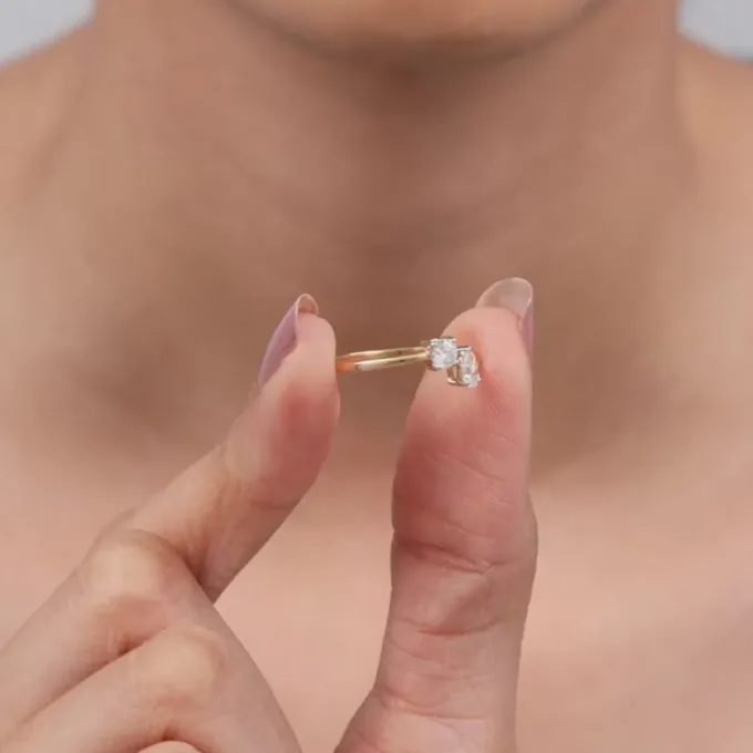 Gold Bonded Souls Lab Grown Diamond Ring