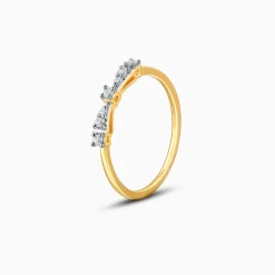Gold Bow Diamond Ring