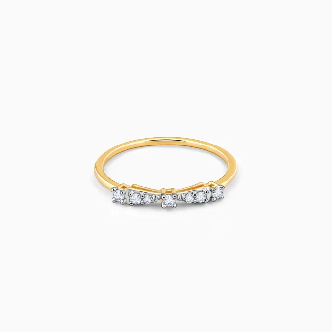 Gold Bow Diamond Ring